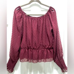 Maroon, size medium blouse